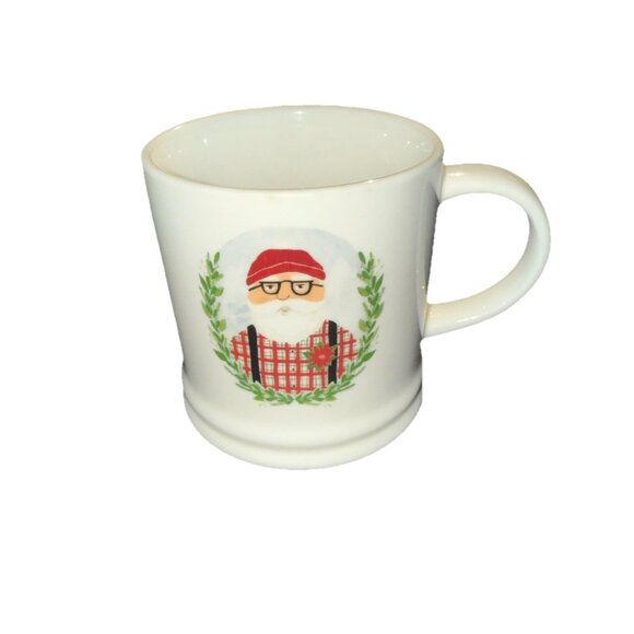 Threshold Plaid Santa Mug Coffee Cup Christmas Emo Santa Preppy Santa Geeky - Picture 1 of 8